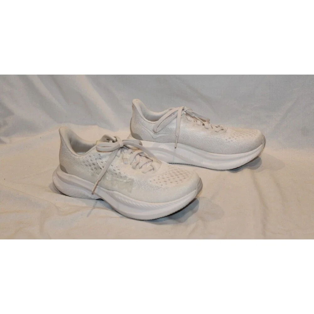 NEW Hoka One Women's MACH 6 RUNNING ATHLETIC SNEAKERS WHITE 5.5